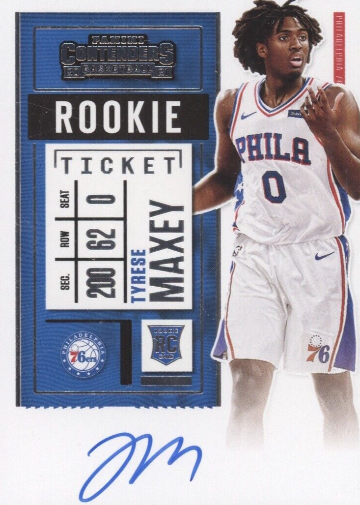 Tyrese Maxey 2020 Contenders #123 Rookie Ticket Auto (No Ball 